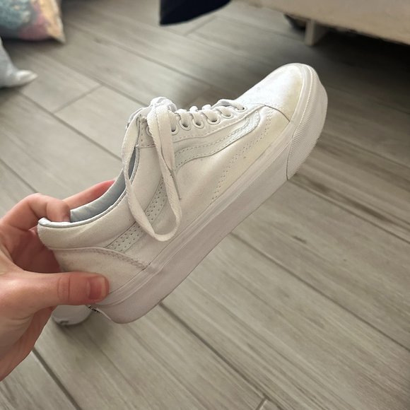 Vans Shoes - White lace up vans